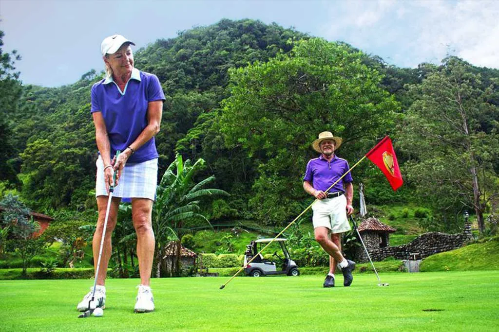 Residents of Boquete often enjoy a round of golf at the Valle Escondido Resort or the Lucero Country Club, just one of the many outdoor options available.